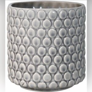 Bloomingville Stoneware Flower Pot, Grey, 5", NEW